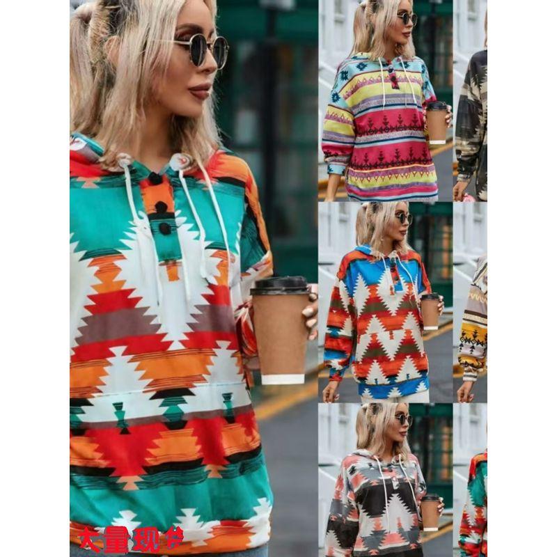 

Новое поступление Модный стиль Модный Элегантный Женский Весенне-летний С принтом Амазонки С капюшоном Свободный Повседневный С длинными рукавами Свитер Топ Color 1 S