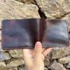 Vintage Handmade Leather Wallet for Men Bifold Minimalist Genuine Leather Men Wallet