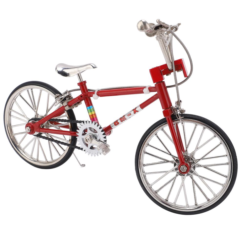 Mini Bike Model Ornament High Simulation Vivid Details Compact Structure Finger Bikes Toys for Desktop Decoration DIY