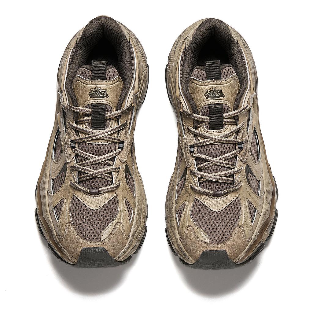 Anta Star Moon 3 Retro Trendy Høydeøkende Slitesterk Sklisikker Lav Sko Herre sneaker Brun 912518891-3