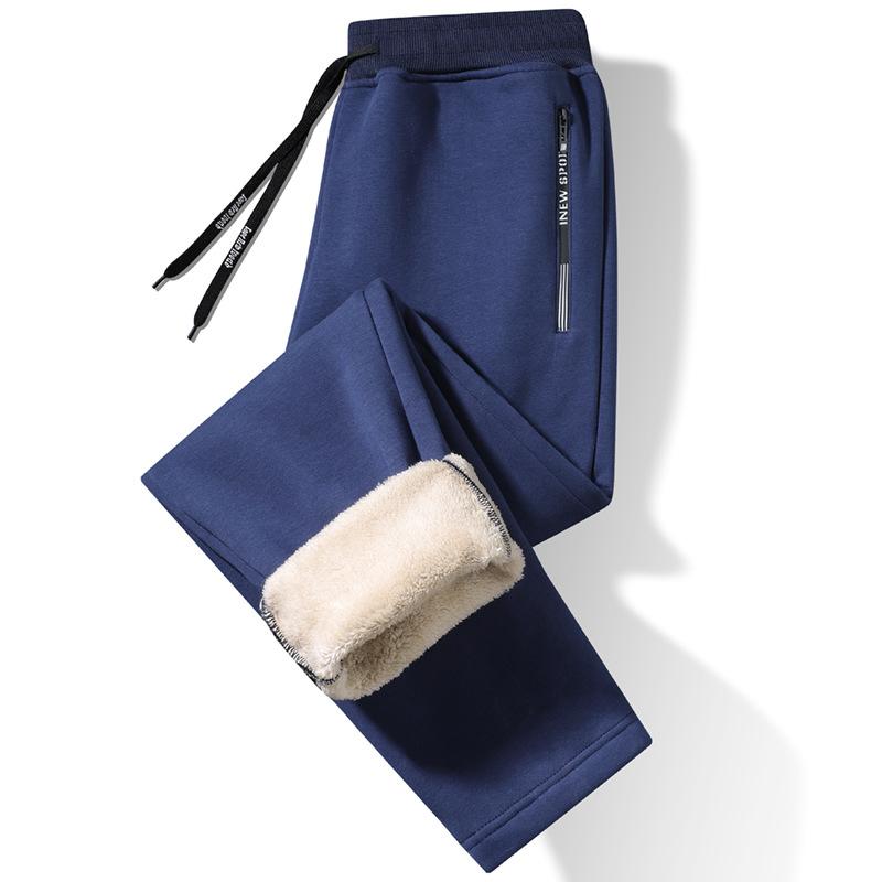 Autumn and Winter Sports Plus Fleece Thick Warm Pants Men's Casual Loose Comfortable Large Size Pants M-7XL