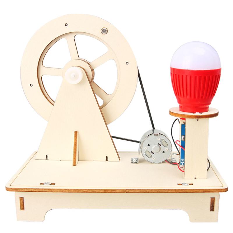 Wissenschaftliches Experiment DIY-Kit für Schüler Handkurbelgenerator Spielzeug Kreatives Technologie-Bastelset Physik-Lehrmittel Kindergeschenke