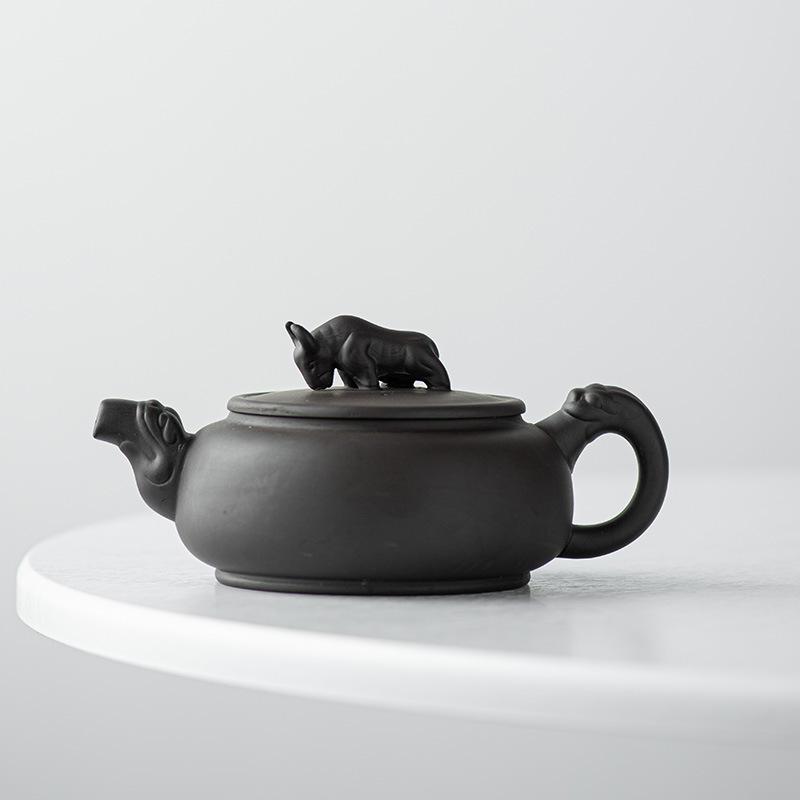Pure Handmade Xishi Single TeaPot Yixing Purple Clay Tea Pot Fengming Purple Clay Pot Teeware Teware Puer Tea Set and Coffee Bar