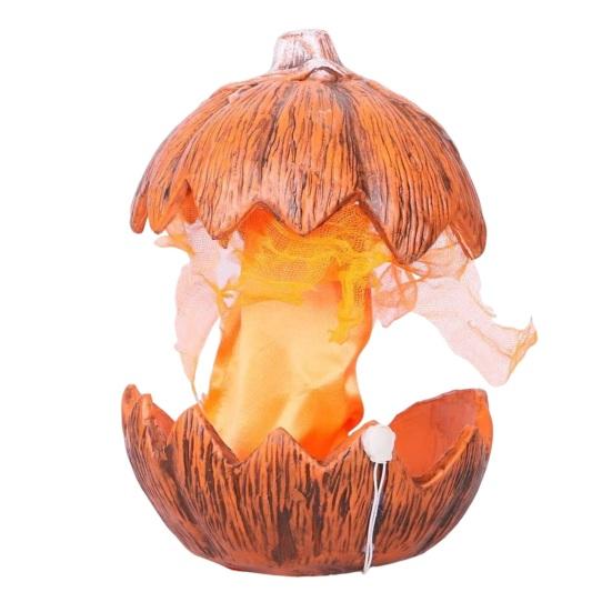 Halloween Pumpkin Light Extendable Talking Pumpkin Lantern Scary Mouth Open Pumpkin Decoration with Lights And Sound for Porch Patio Decor