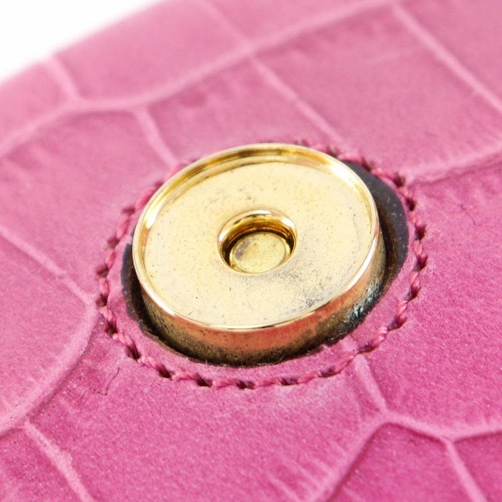 CELINE Handbag pink Embossed Leather Women Used