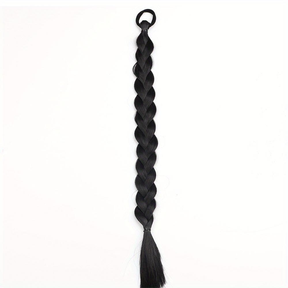 "Heat-Proof" Chic Long Braided Ponytail Extension for Women - Heat Resistant Synthetic Hair, Versatile Style for Everyday Wear