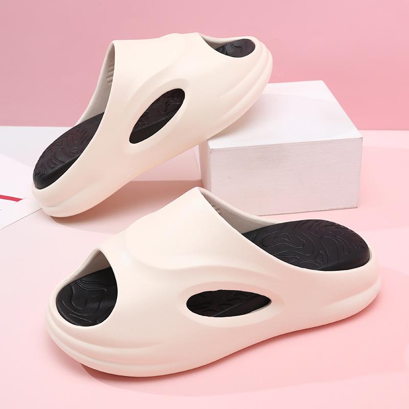 Versatile women's summer outer wear thick-soled soft non-slip slippers indoor heightening deodorant advanced cool slippers men