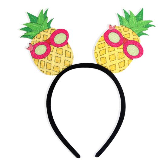 Hawaiian Party Headband Felt Luau Head Boppers Palm Tree Flamingo Pineapple Headbands for Summer Beach Themed Party Favors