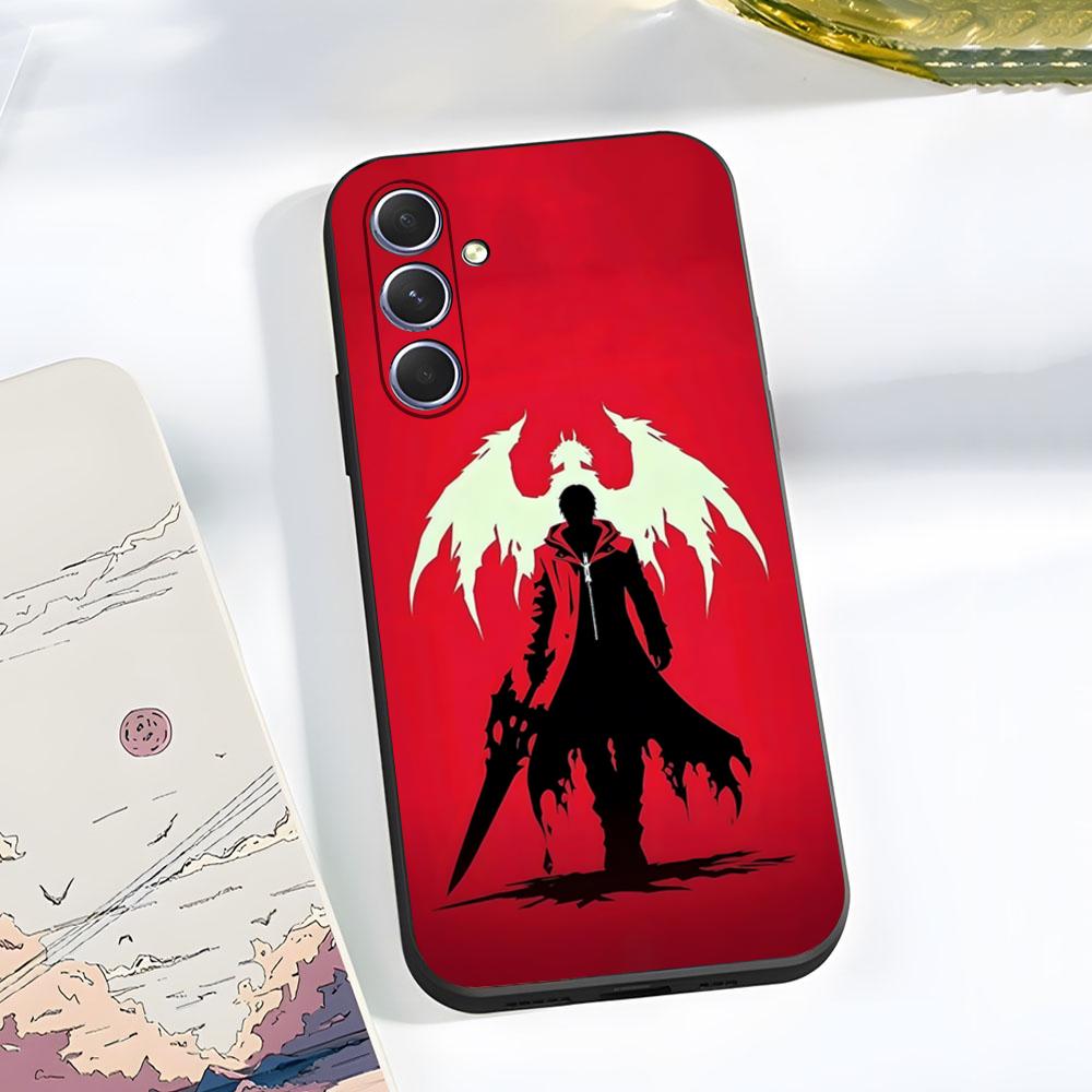 D-Devil M-May Cry Phone Case For Samsung A56 A36 A26 A16 A15 A25 A35 A55 A14 A34 A24 A54 Black Soft Shell