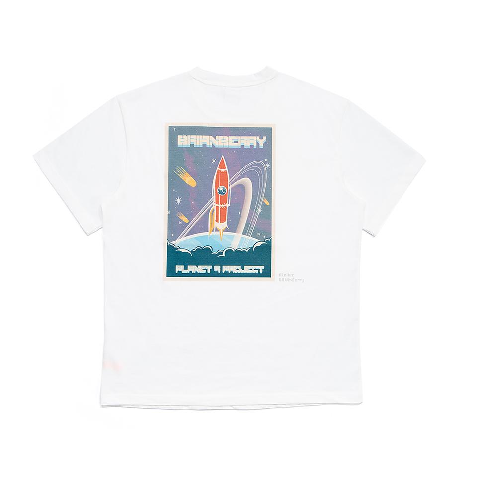 BRIAN BERRY Pluto Flight Tee_White