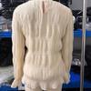 Camicia in Chiffon con Maniche Svasate Plissettate Blusa Donna Girocollo Tinta Unita Ampia Versatile Camicia a Maniche Lunghe Top