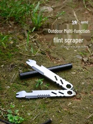Multifunctional Outdoor Pry Bar & Fire Starter with Magnesium and Flint