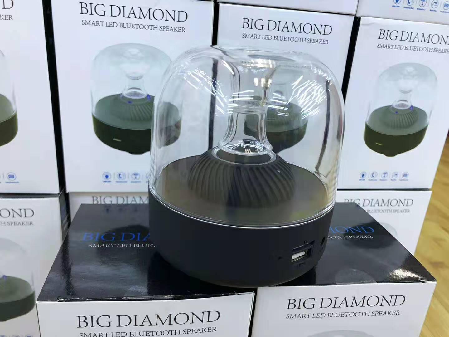 

Colorful Glass Lamp Bluetooth Speaker with Card Slot - Mini Gift Harmon Speaker білий