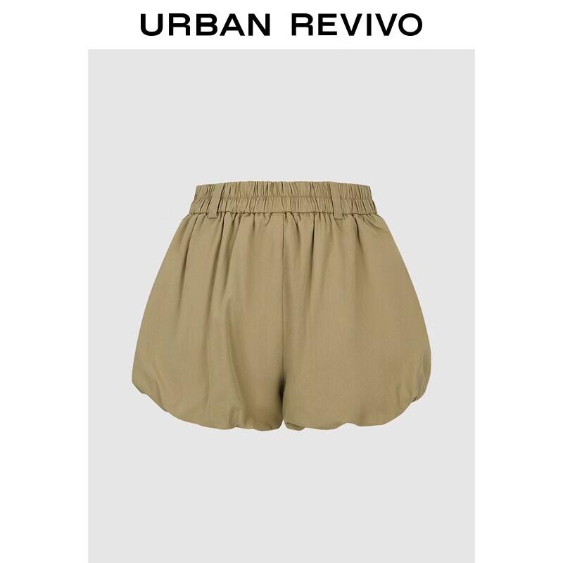 Women s Casual Pleated High-Waist Shorts M