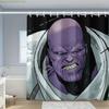 1pc Thanos Shower Curtain - Polyester Bathroom Decor with Hooks, Machine Washable, Vibrant Cartoon Artwork & Detailed Illustra
