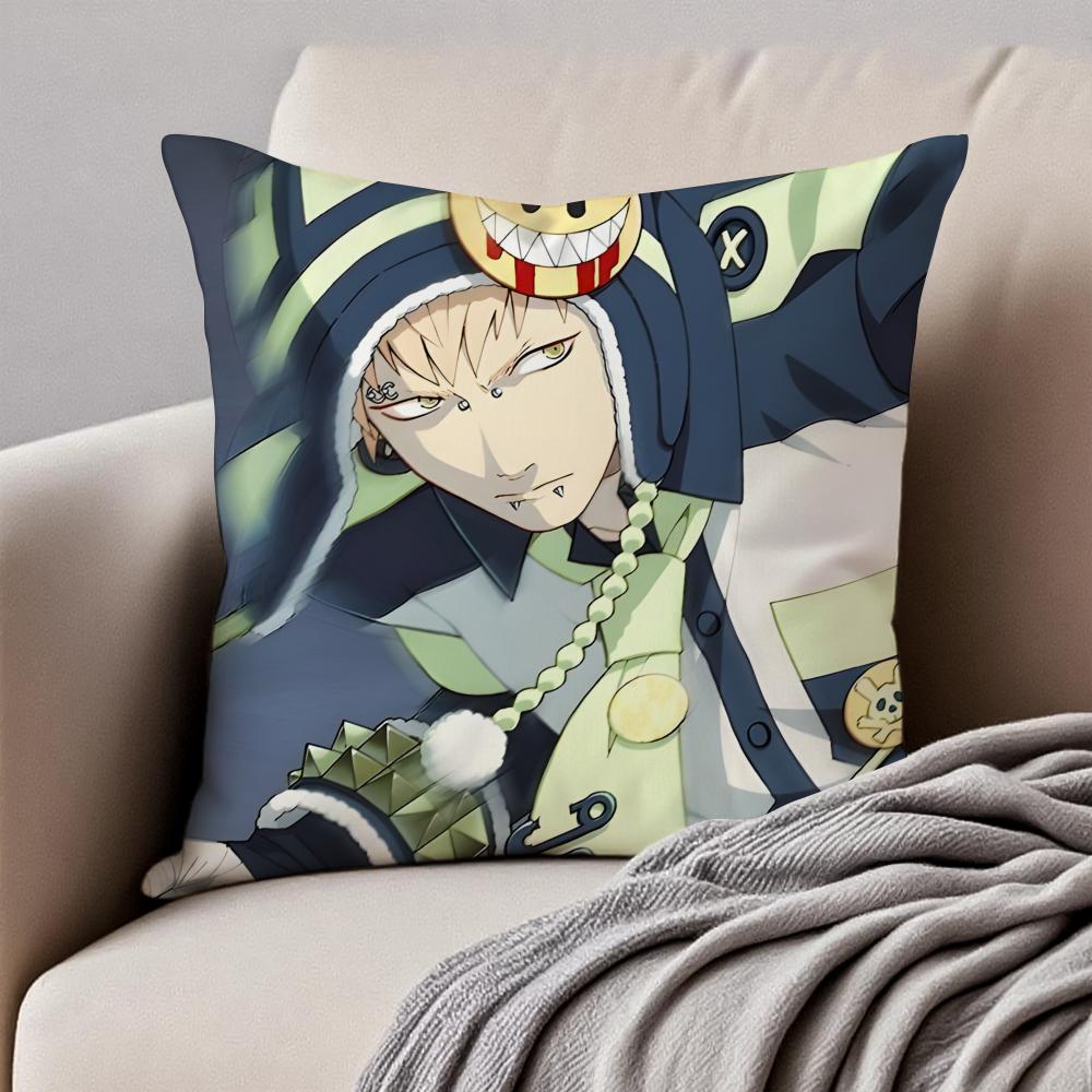 Dark BL Japanese Anime DDramatical Murder Cushion Cover Pillowcase Antidustmite Invisible Zipper Short Plush Sofa Cushion