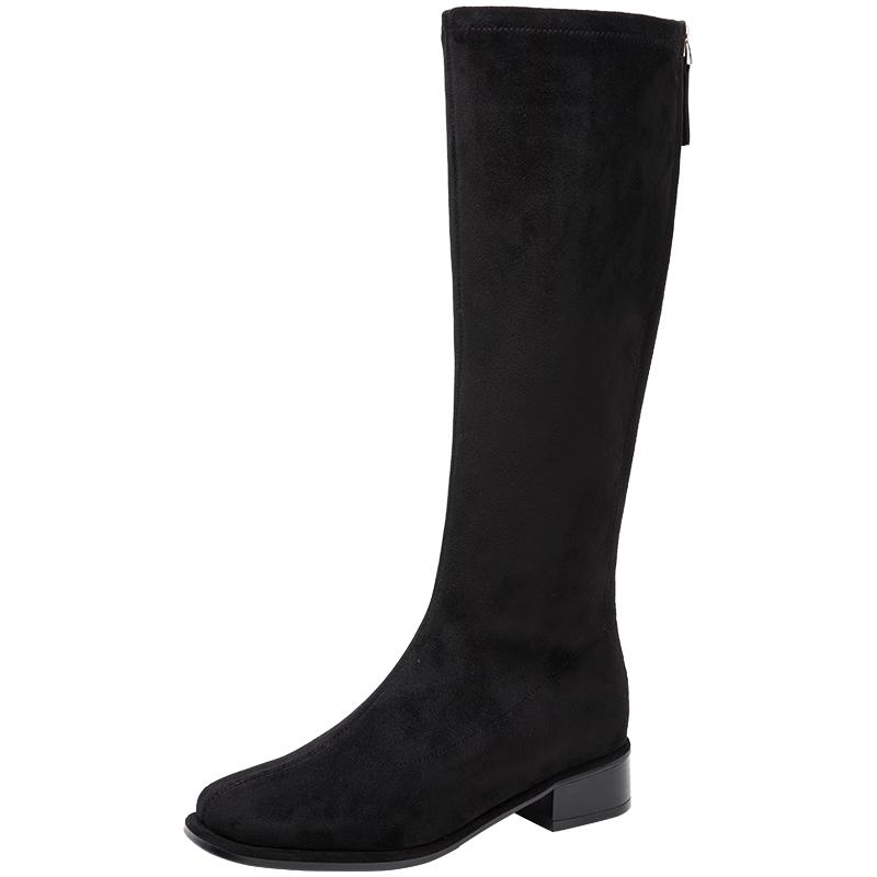 Women s Autumn/Winter Elastic Over-the-Knee Flat Boots 37
