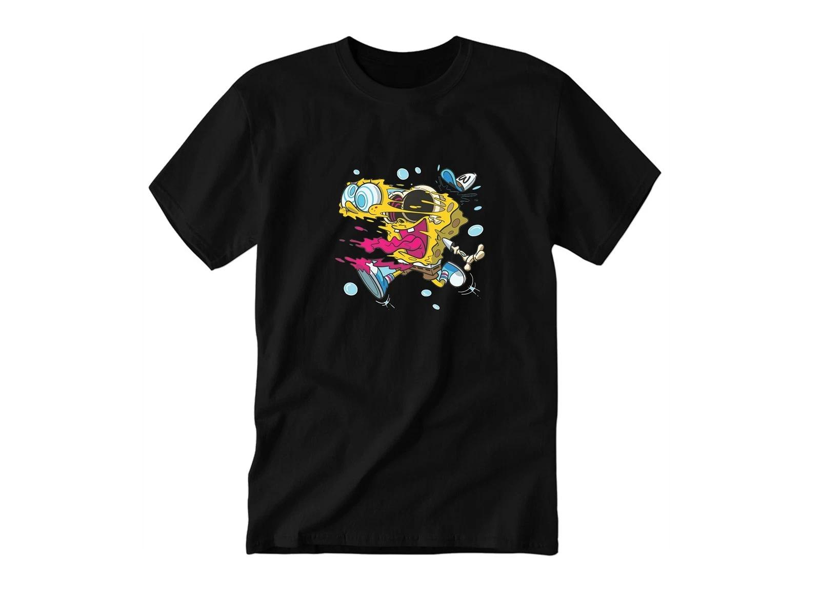 Sponge Cartoon Funny Illustration image Art | Youth & Adult Unisex Tee Tshirt S