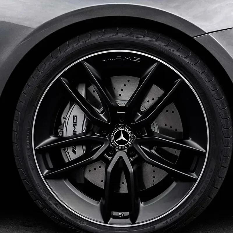 4 BUC 56mm 65mm Autocolant Emblema Capac Central Roată Mașină pentru MERCEDES BENZ W203 W204 W205 W209 W210 W211 W212 W176 W166 W163 W221
