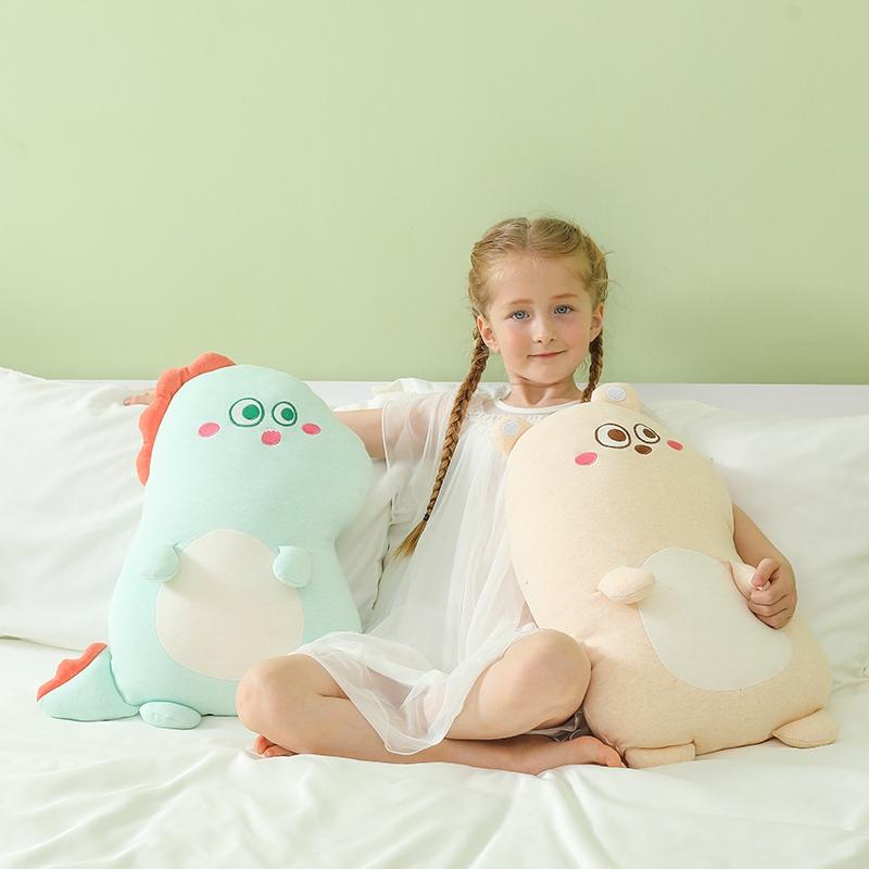 Fetter Schiefgesichtiger Bär Dinosaurier Plüsch Kissen Spielzeug Niedlich Weich Stofftier Puppe Stuhlkissen Hohe Qualität Geschenk