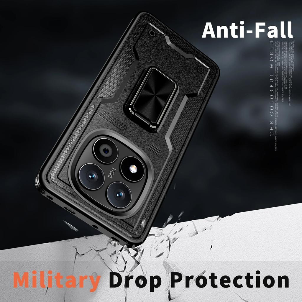 Magnetic Kickstand Case For Redmi Note 14 13 12 14C 13C 12C 11A 13R Xiaomi 14T POCO M6 X6 Pro 4G 5G Shockproof Armor Phone Cover