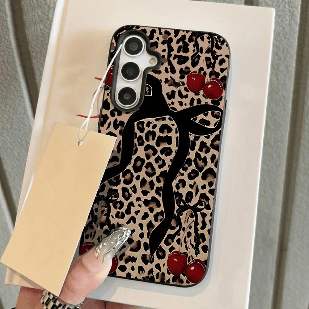 Leopard Print Phone Case For Samsung S26 Ultra A56 A16 A17 A57 A37 A55 A36 A53 A35 A34 A06 A07 A26 S25 S24 FE Shockproof Cover