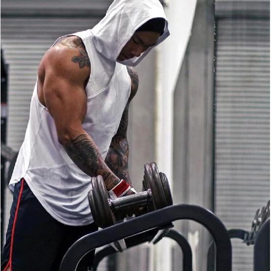 New Sports Vest Men'S Loose Summer Pure Cotton Fitness And Bodybuilding Quick Drying Sleeveless Shoulder White Base Shirt Sleeveless T-Shirt