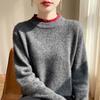 Women's 100% Pure Wool Cashmere Sweater - New Autumn/Winter Color Block Knit Base Layer