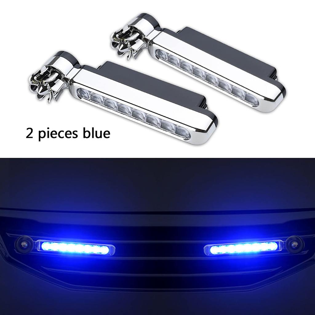 Wind Power Front Light, 1 Pair LED Car Daytime Running Light with 8