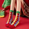 Christmas Fuzzy Socks Women Warm Fluffy Crew Socks Colorful Winter Slipper Socks for Home Lounging Sleeping Holiday Gift