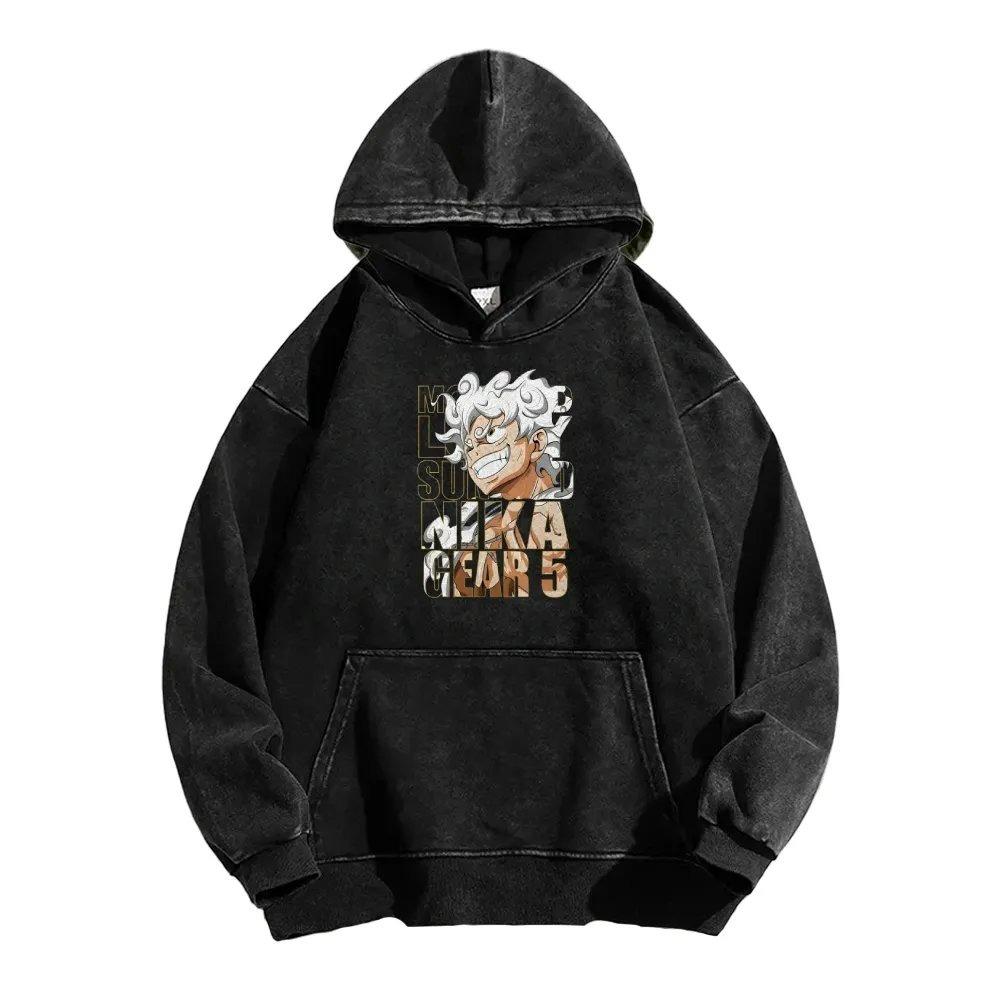 Anime Oversized Vintage Hooded Men Hoodies Pullover Sweatshirt Streetwear Y2k Long Sleeve Tops Unisex Harajuku Clothing