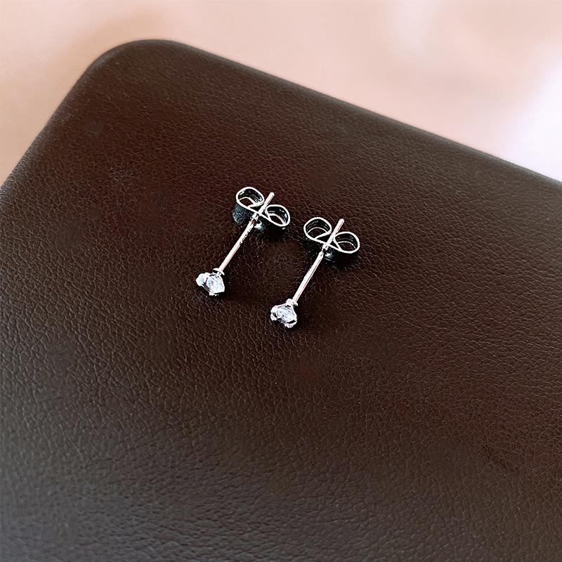 Korean zircon stud earrings simple trend fashion versatile earrings small earrings