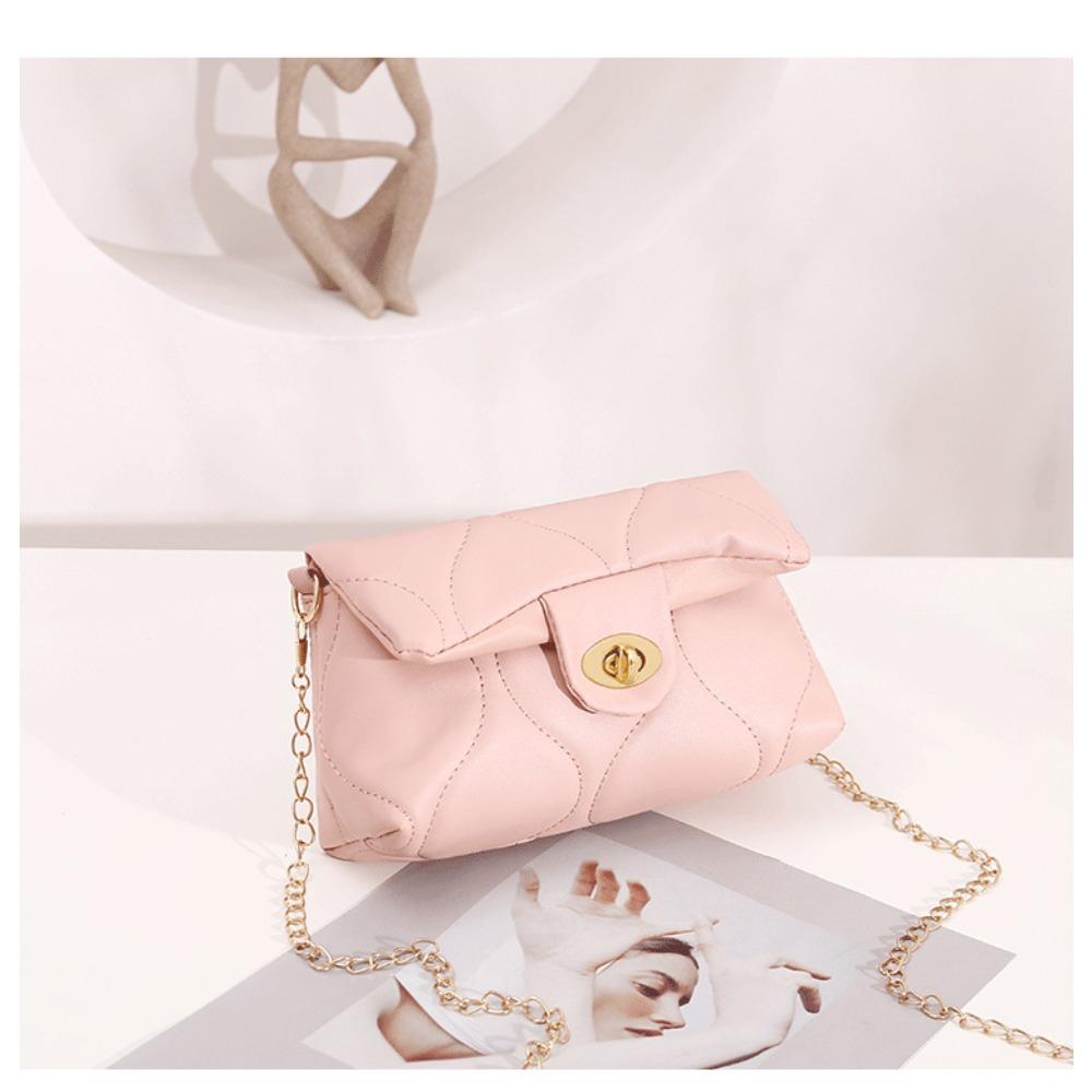 

Вышитая квадратная сумка Новинка Нишевый дизайн Фактурная сумка Женская Цепочка Кроссбоди розовый