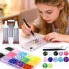 Electroplated Resin Rhinestones In 15 Section Case Ideal For Nails And Jewelry Decoration