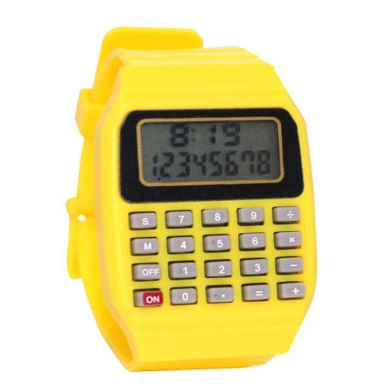 Children Digital Square Mini Portable Calculator Wrist Watch Exam Tool Kids Gift