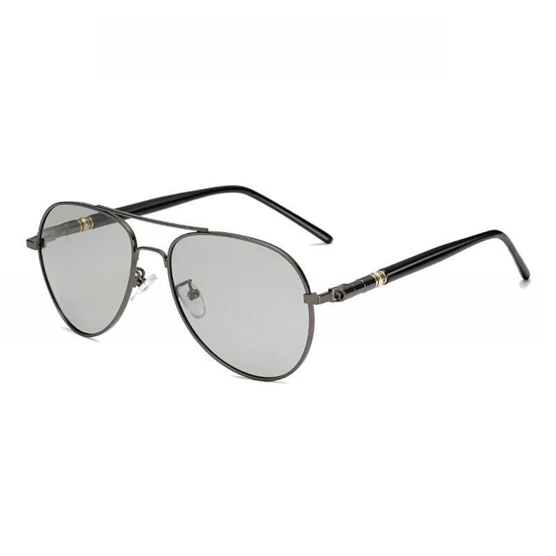 

Pochromic Polarized Sunglasses UV400 Pilot Style Color Changing Lens Men Anti Glare Driving Sun Glasses Goggles Photochromic