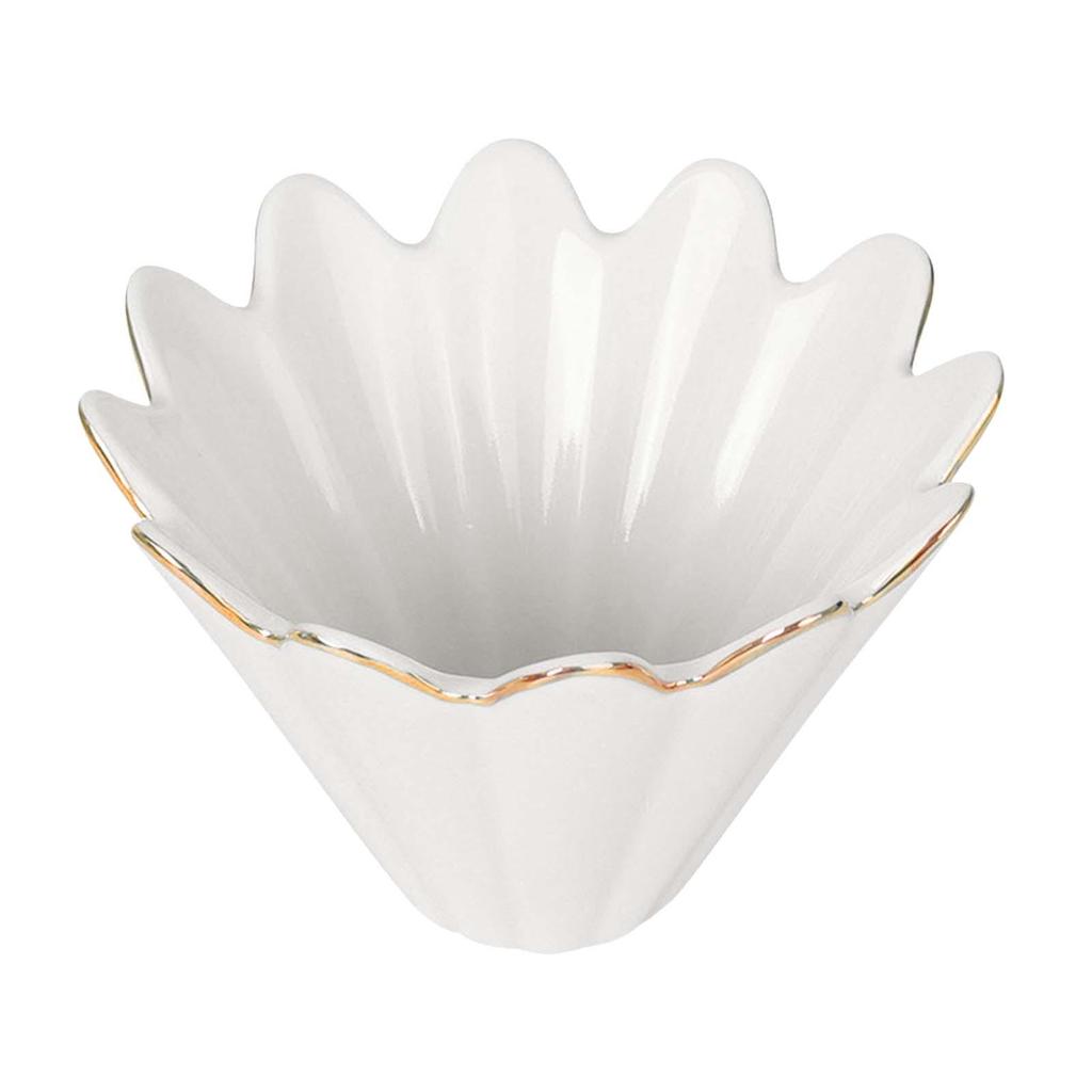 Cone Brewer Reusable Paperless Coffee Filter Cup for office Household white 102mmx80mm