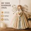 Layered Wings Fabric Angel Craft Kit Buttons Angel Material Kit Fabric Angel Hanging  for Adults