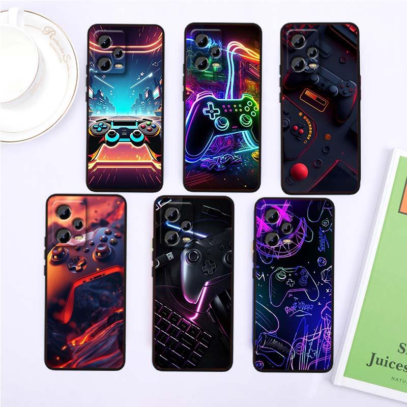 Creative Game Controller Phone Case For Xiaomi Redmi Note 15 14 13 12 12S 11E 11 11S Pro Plus 4G 5G Black Soft TPU