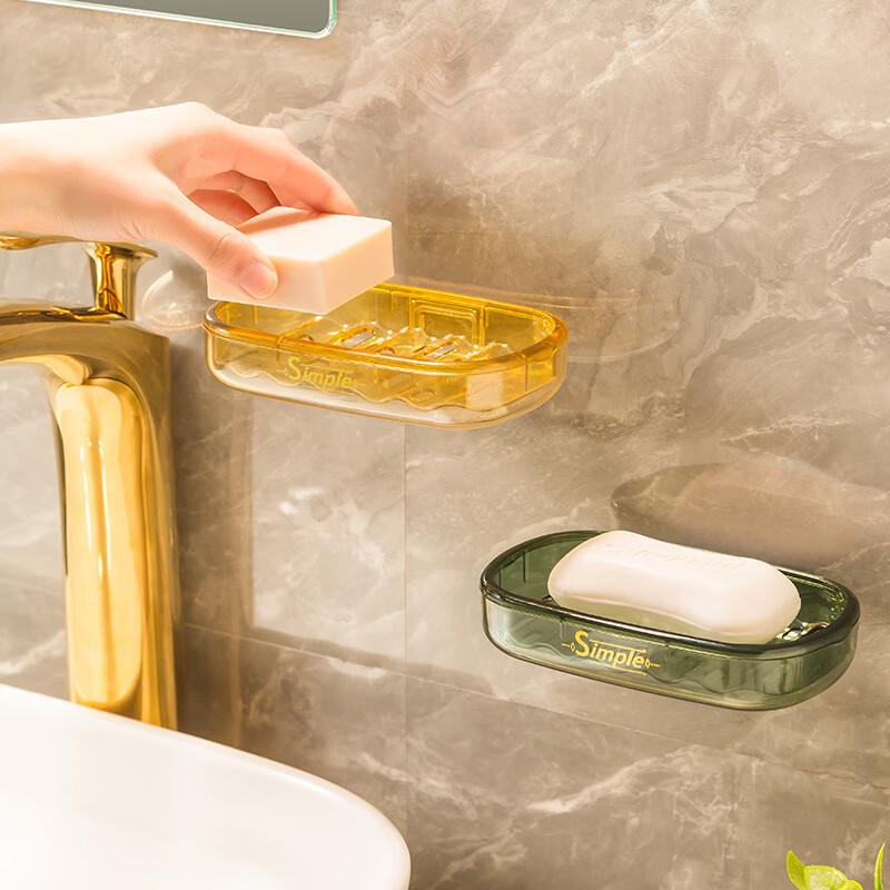 Wall-Mounted Double-Layer Draining Soap Dish