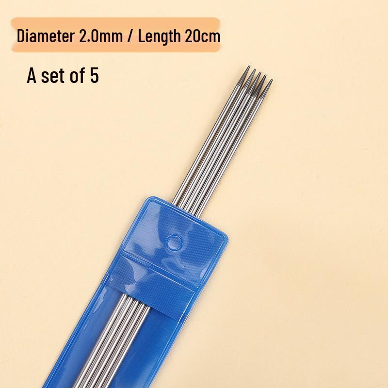 Complete Stainless Steel Knitting Needle Set: Circular, Straight Needles & Yarn Markers for Scarf & Sweater Crafting