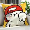 Cute Cute Bear Stickers Cushion Cover Cushion Cover Set 4Pcs 50X50 45X45 40X40 Pillowcase Decorative Sofa Home Decor