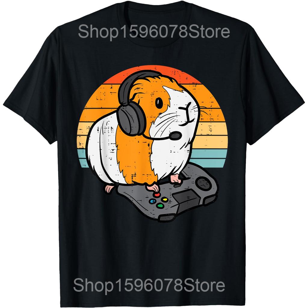 My Spare Time Guinea Pig Funny T Shirts Men Women Pure Cotton Humor Streetwear Tee Shirt Short Sleeve Unisex Loose Clothing