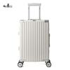 TOBERLIR PC Hard-Shell Aluminum Frame Spinner Suitcase