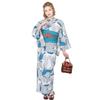Fuuka Cotton Free Cat Blue Women's Yukata, Size, Pattern,
