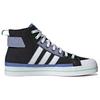 Adidas Neo City Canvas Slip Resistant Durable Mid Top Skate Shoes Unisex Skate Shoes Black Blue White HQ4619