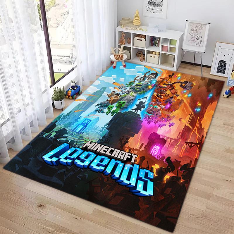 Classic Sandbox Xbox Game Minecraft Carpet Carpet Home Living Room Decoration Table and Chairs Anti Slip Door Mat Outdoor Picnic Mat Carpet A10