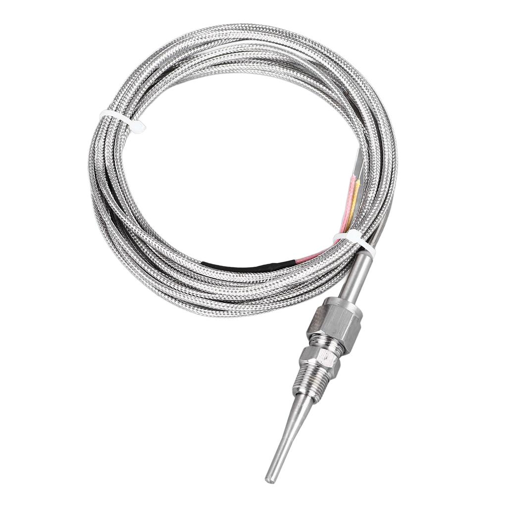 K Type Thermocouple Probe 18in NPT Adjustable Stainless Steel Temperature Sensor with 3 Meter