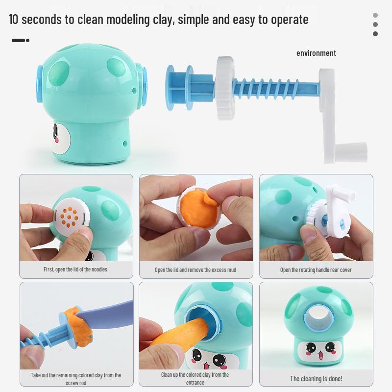 Mushroom Noodle Maker & Dumpling Mold Play-Doh Set for Kids