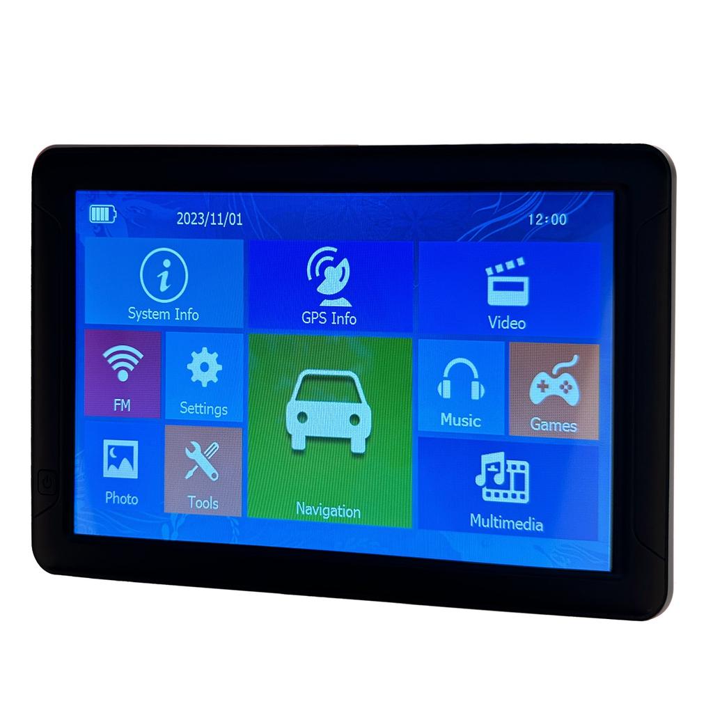 9-Zoll-Auto-GPS-Navigationssystem mit großem POI und Sprachführung, Touchscreen, 800 x 480, tragbar, für LKW